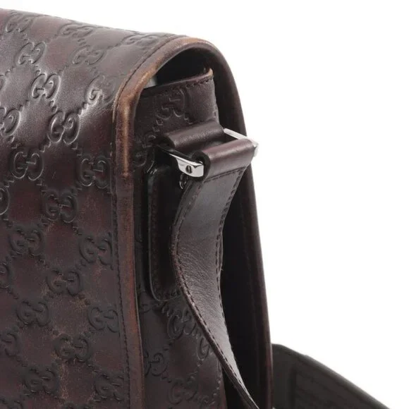 Gucci Shoulder Bag Guccissima Dark Brown Leather - Picture 7 of 9